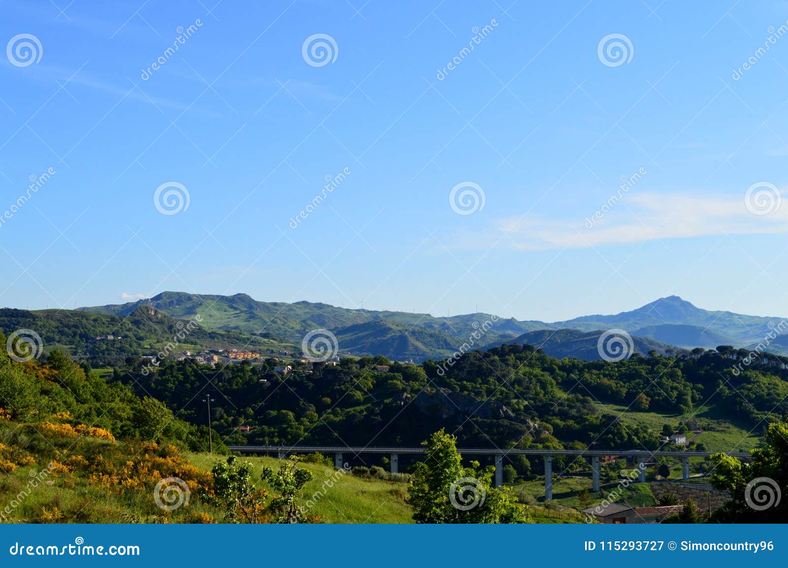 Panorama of the Mountains Around Nicosia, Enna, Sicily, Italy, Europe ...