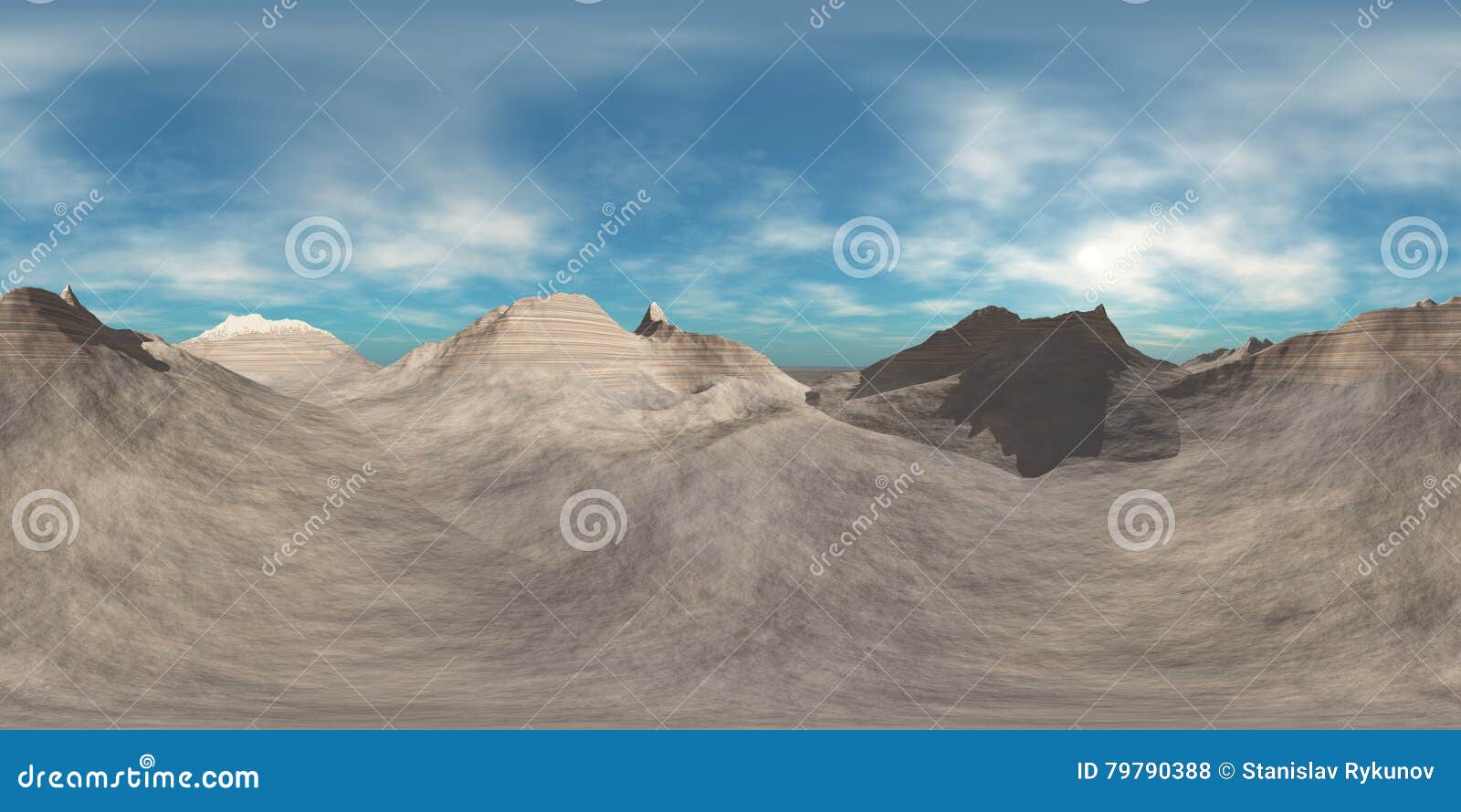 Panorama Mountains. Environment Map. HDRI Map. Stock Photo