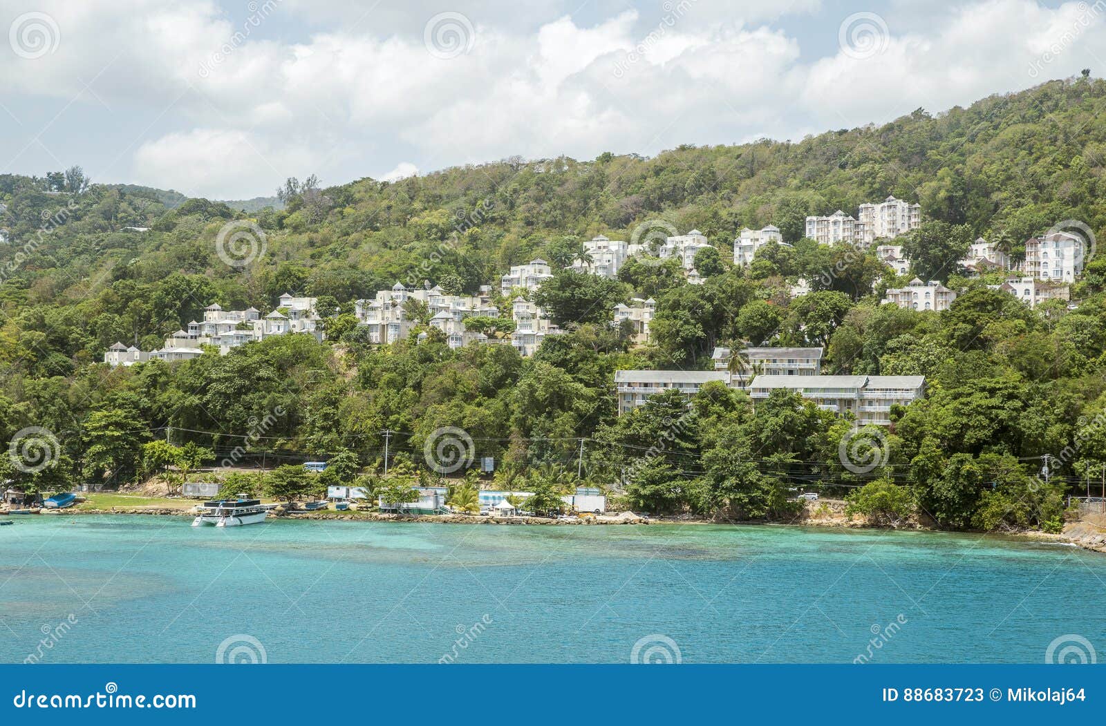Panorama of Ocho Rios, Jamaica Stock Image Image of cruise