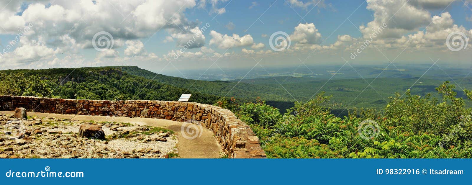 Panorama of Petit Jean River Valley Overlook Stock Photo Image of