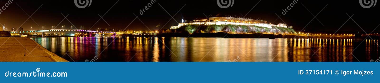 panorama of petrovaradin fortress in novi sad, serbia