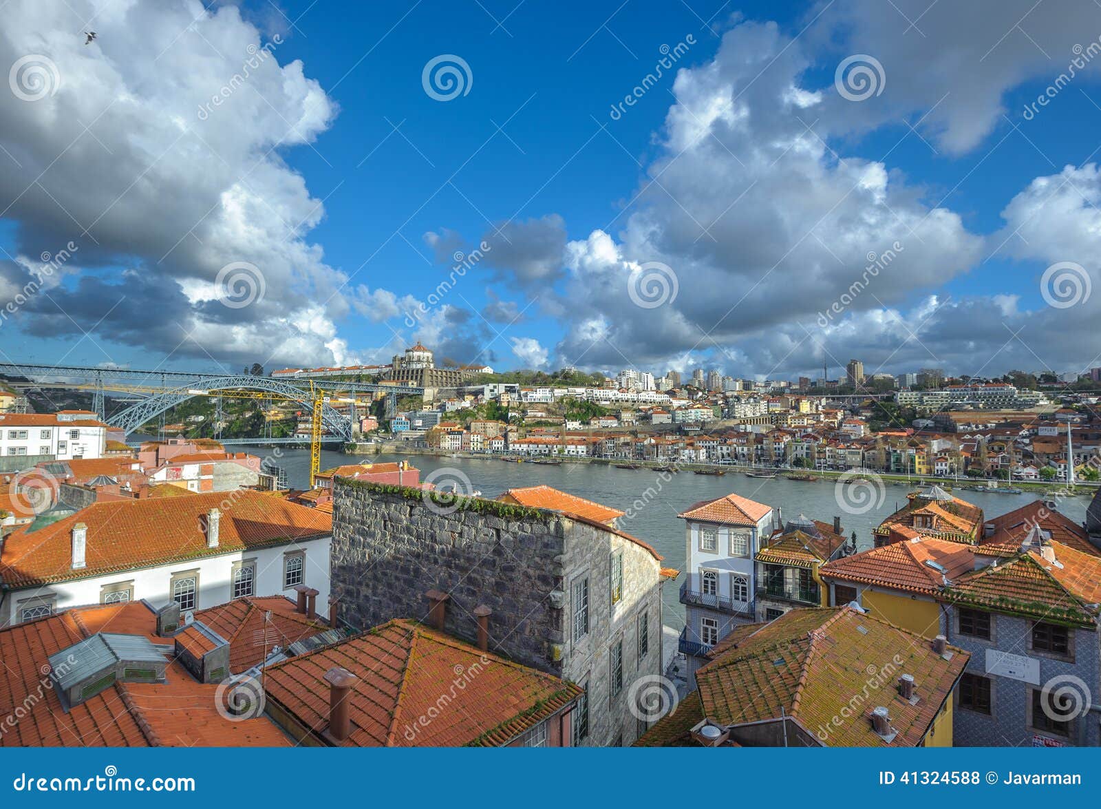 panorama of porto and vila nova de gaia, portugal