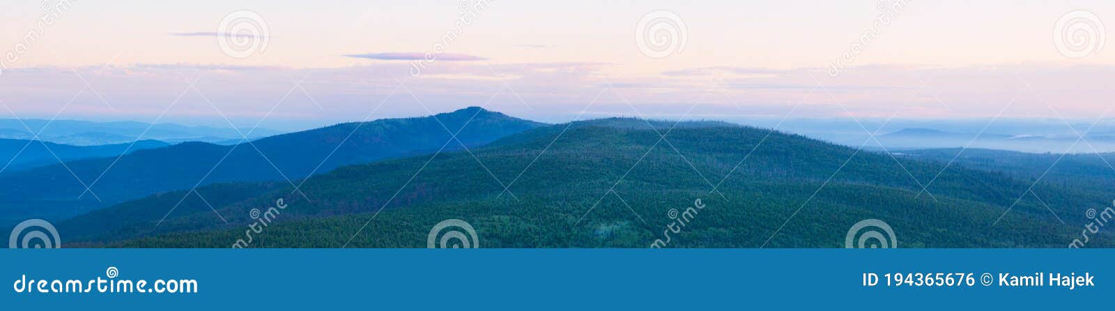 panorama of rachel mountain in the morning