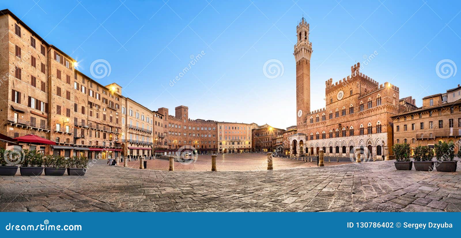 panorama of siena, italy