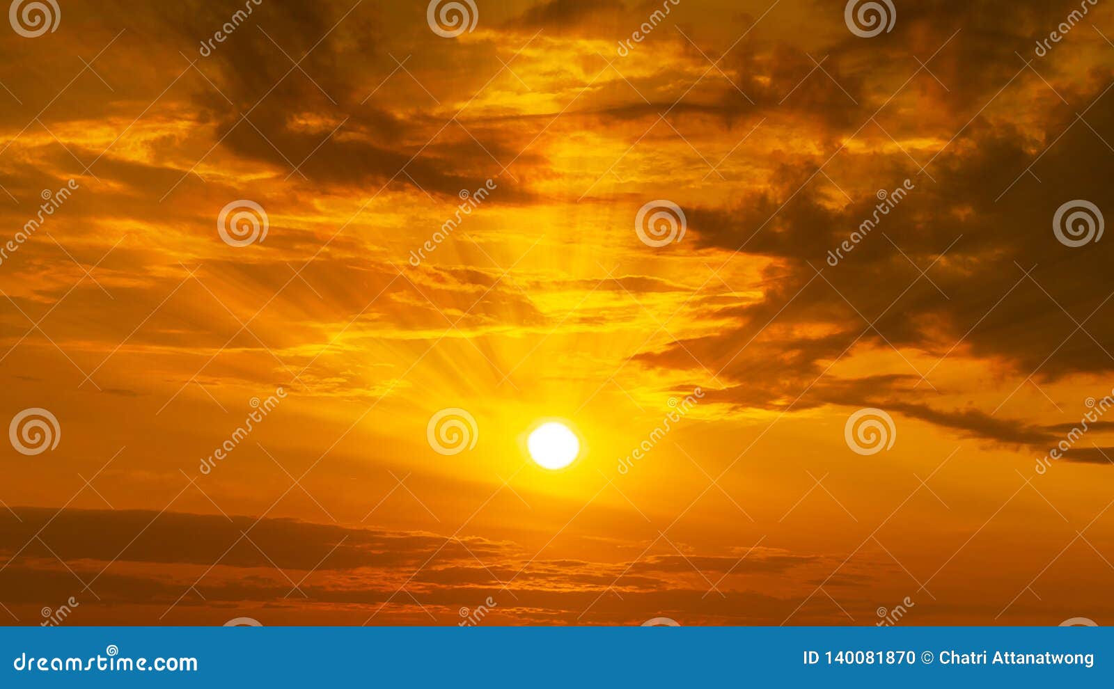 Panorama the Sun Shining on the Sky at Golden Hour Time Background Stock  Photo - Image of peaceful, dark: 140081870