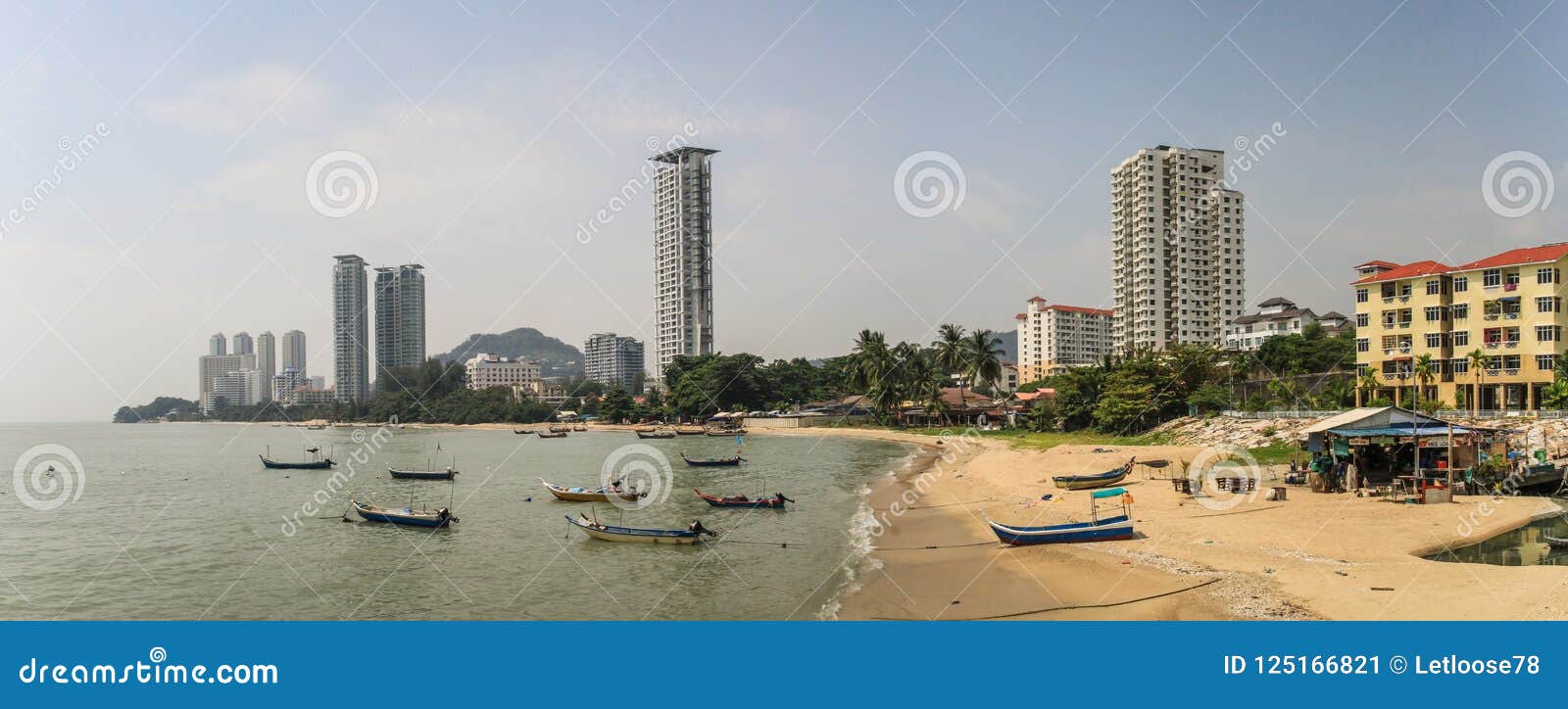 Panorama On Tanjung Bungah The Resort And Beach District Of Georgetown Penang Malaysia Editorial Photo Image Of Northwest Spelt 125166821