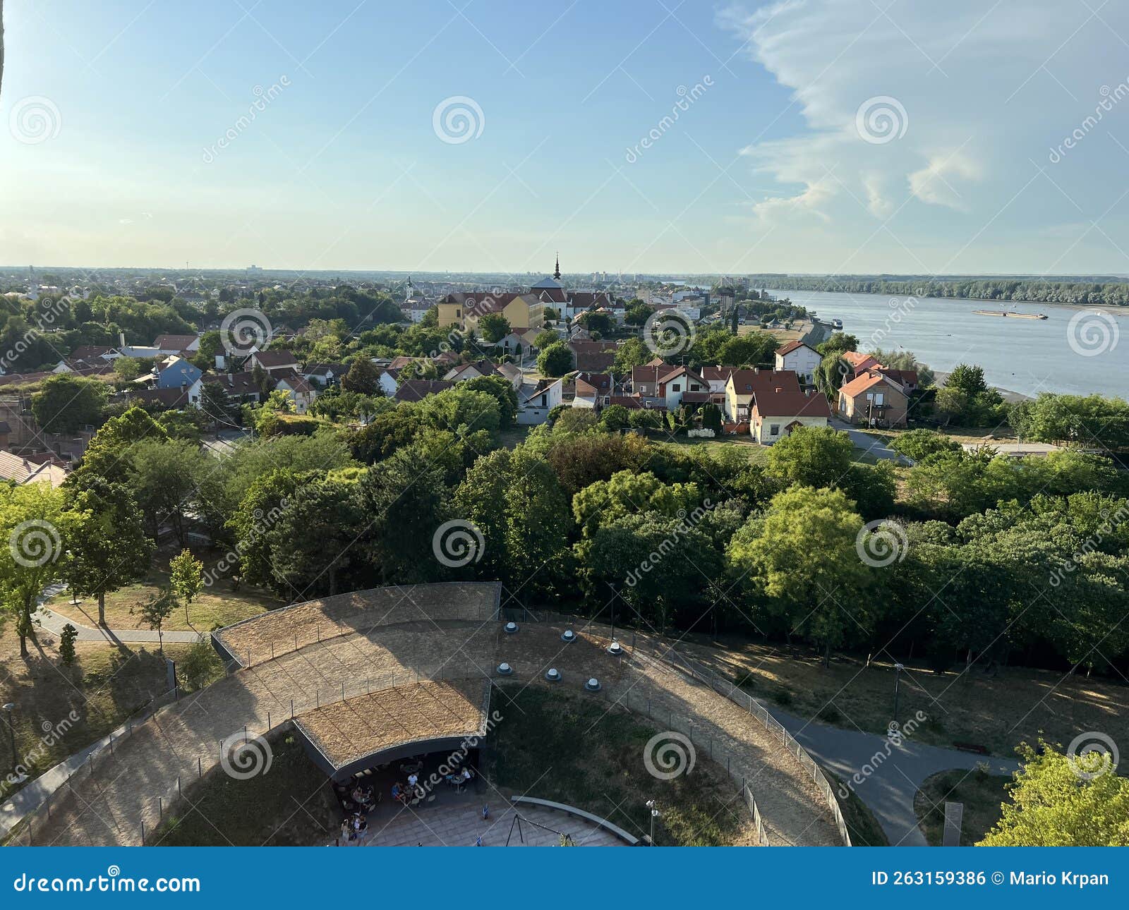 panorama from the top of the vukovar water tower - a  of croatian unity, croatia / panorama sa vrha vukovarskog vodotornja