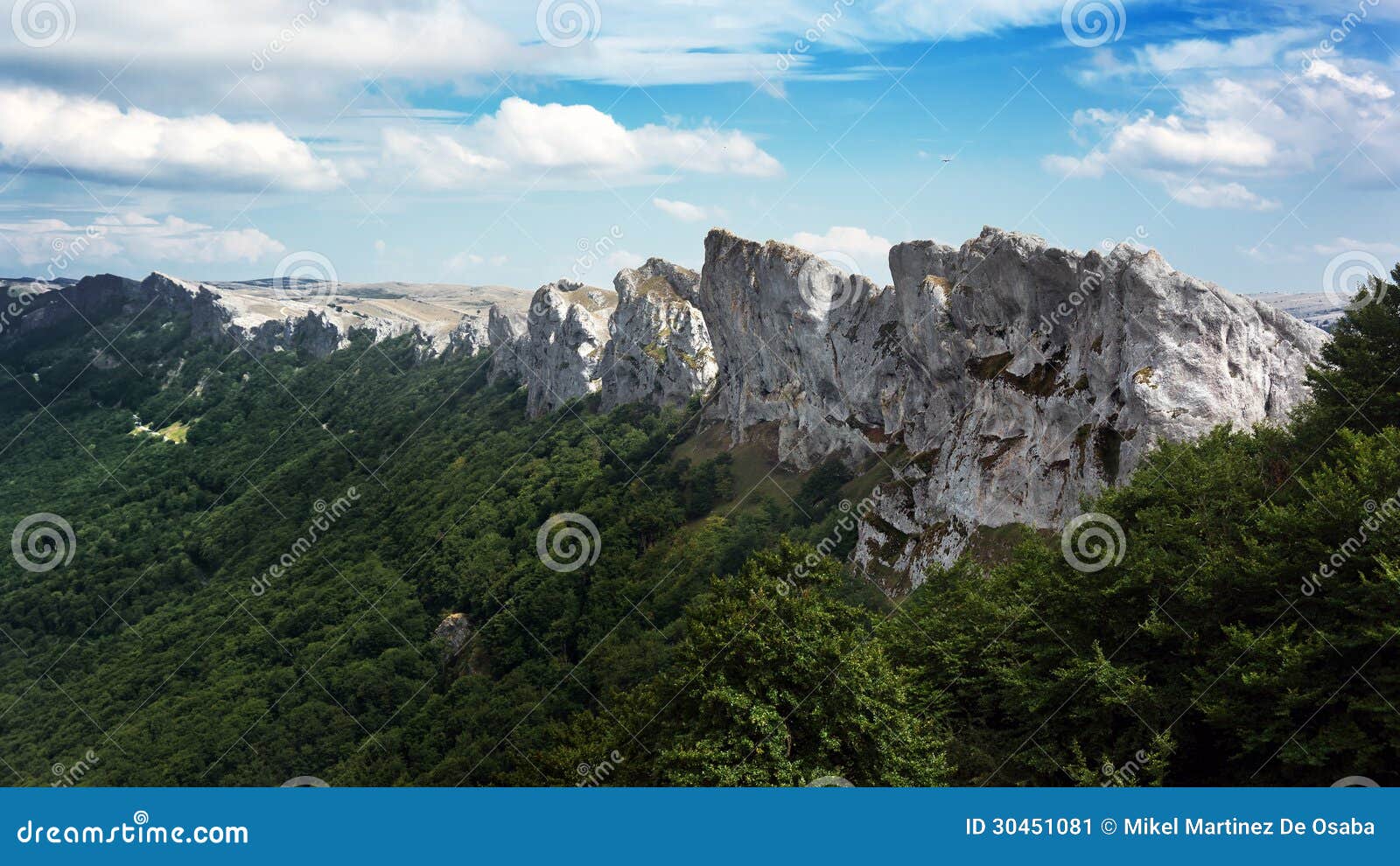 panorama of urbasa mountain