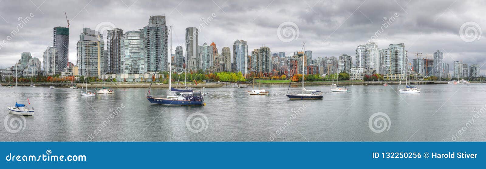 Panorama Of The Vancouver Canada Downtown Stock Photo Image Of