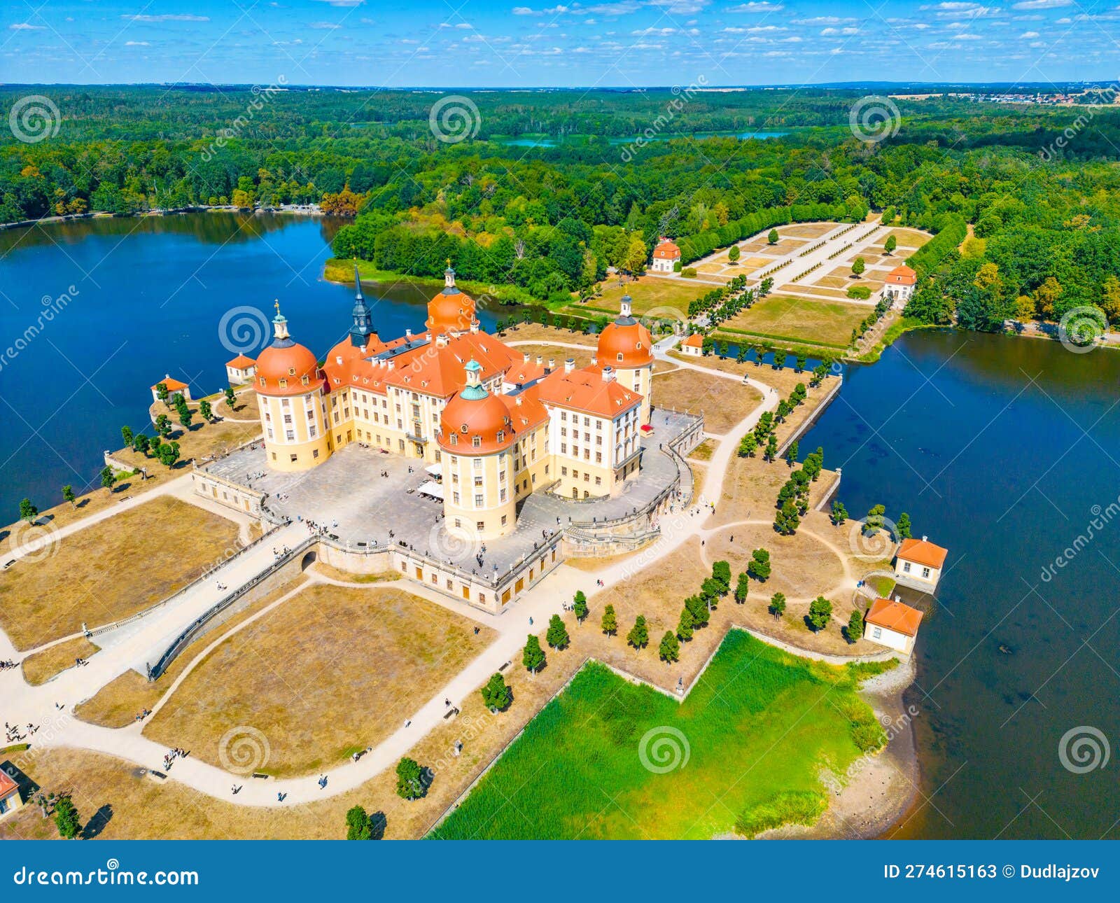 Panorama View of Moritzburg Castle in Germany Stock Image Image of panorama, summer 274615163