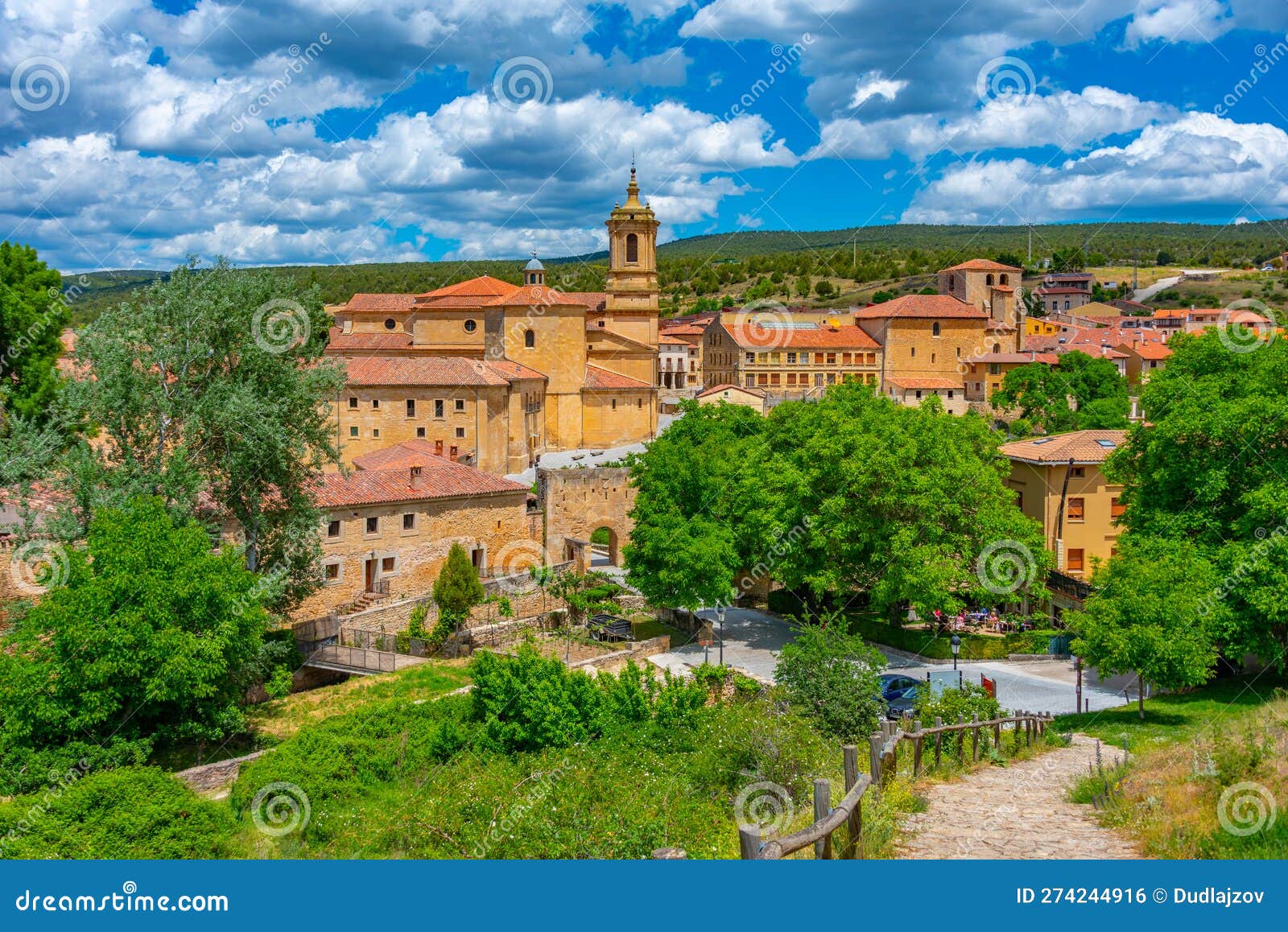 Panorama View of Santo Domingo De Silos Monastery in Spain Stock Photo