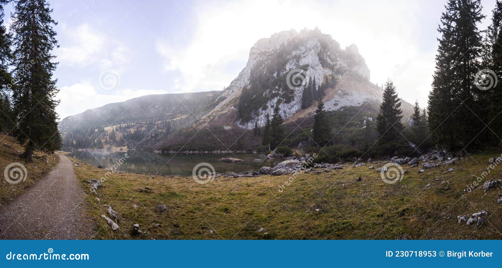 panorama view soinsee lake in bavaria, germany