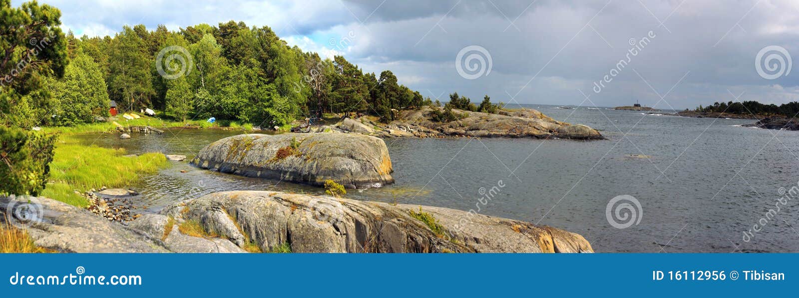 panorama view in uto island (sweden)