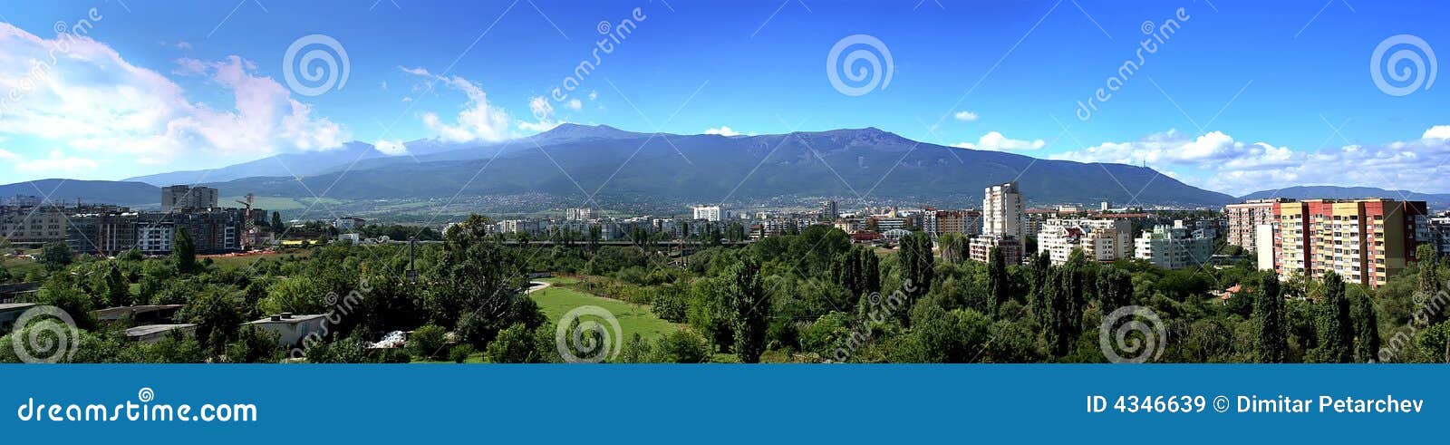 panorama of vitosha mountain, sofia, bulgaria