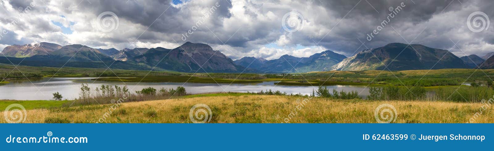 panorama of the waterton national park