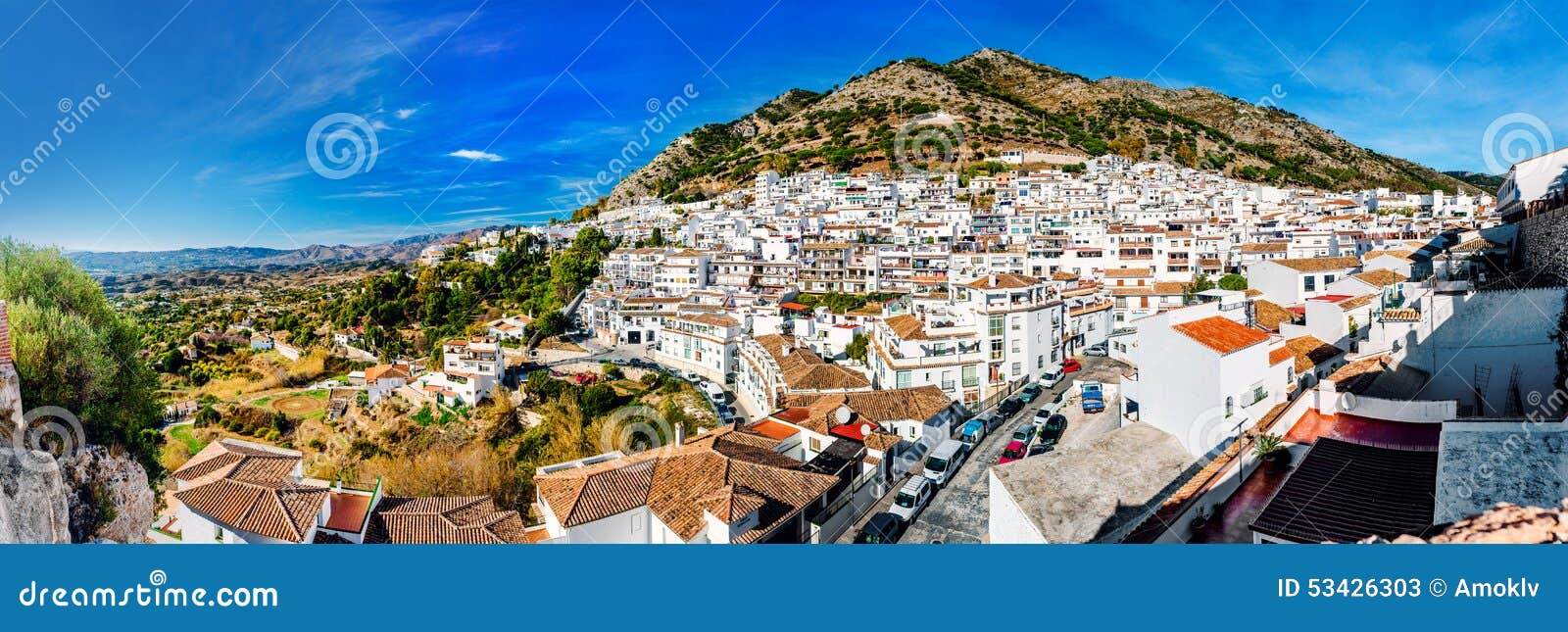 panorama of white village of mijas