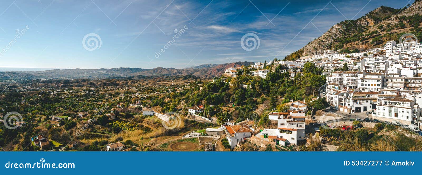 panorama of white village of mijas
