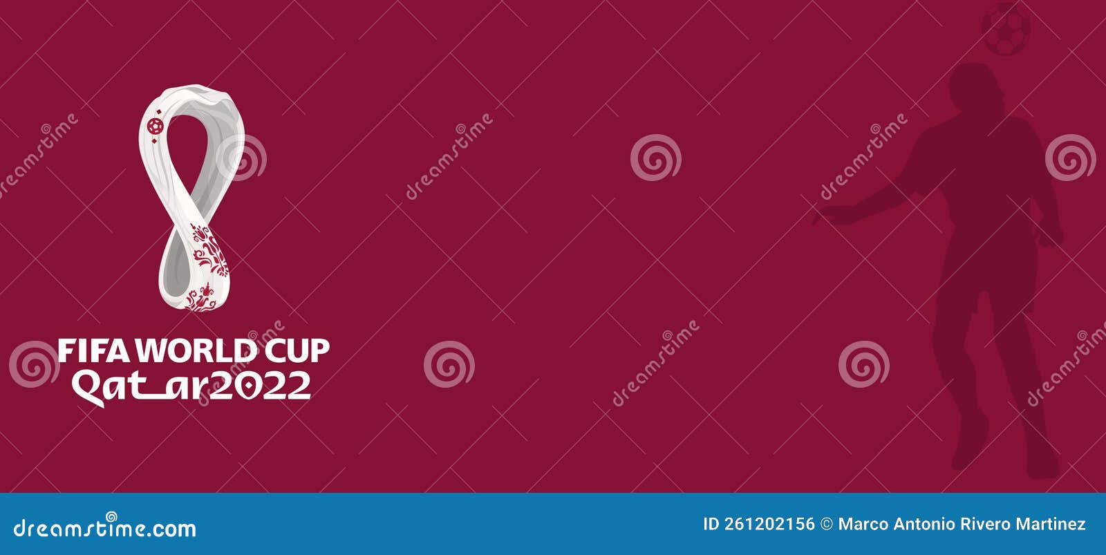 Panorama of the World Cup 2022 with the Logo Editorial Photo