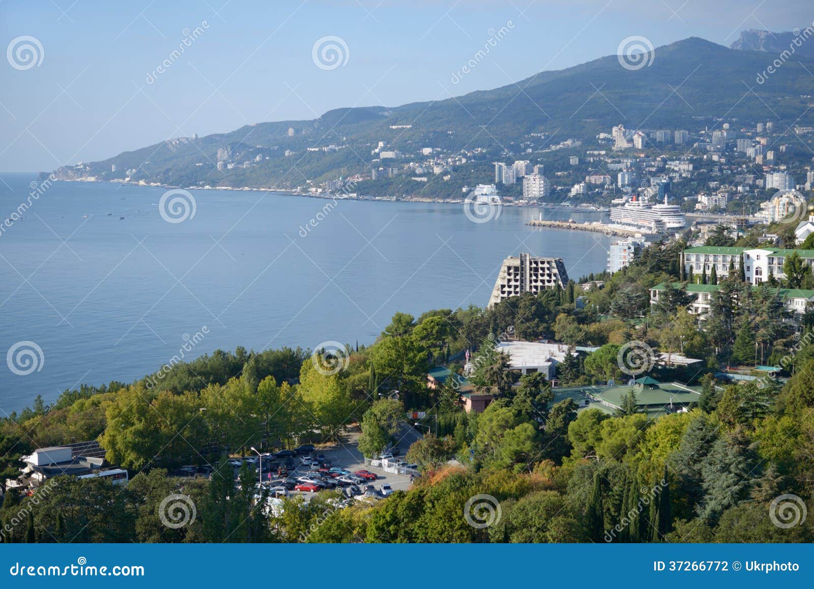 Panorama of Yalta, Ukraine stock photo. Image of vacation 37266772