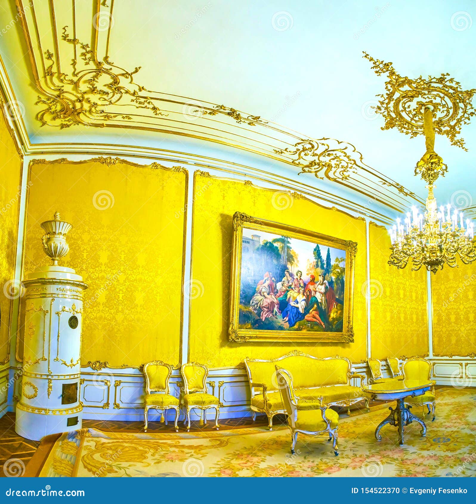 Panorama of Yellow Salon in Albertina Palace in Vienna, Austria Editorial  Image - Image of painting, baroque: 154522370
