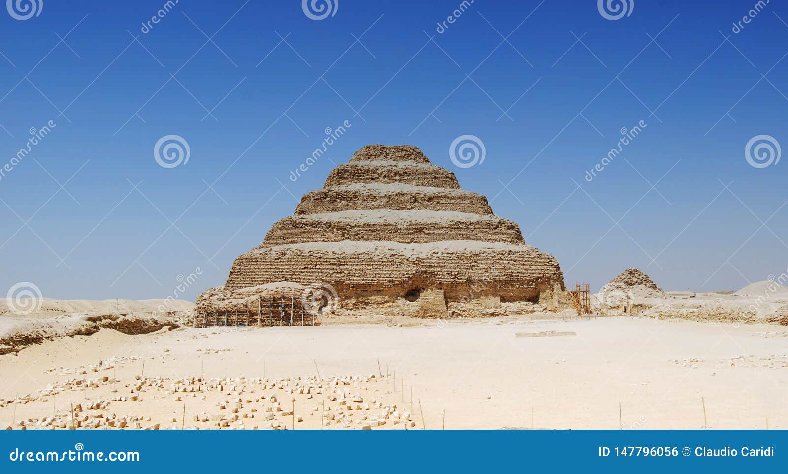 Panoramaansicht der Pyramide von Sakkara, Ägypten