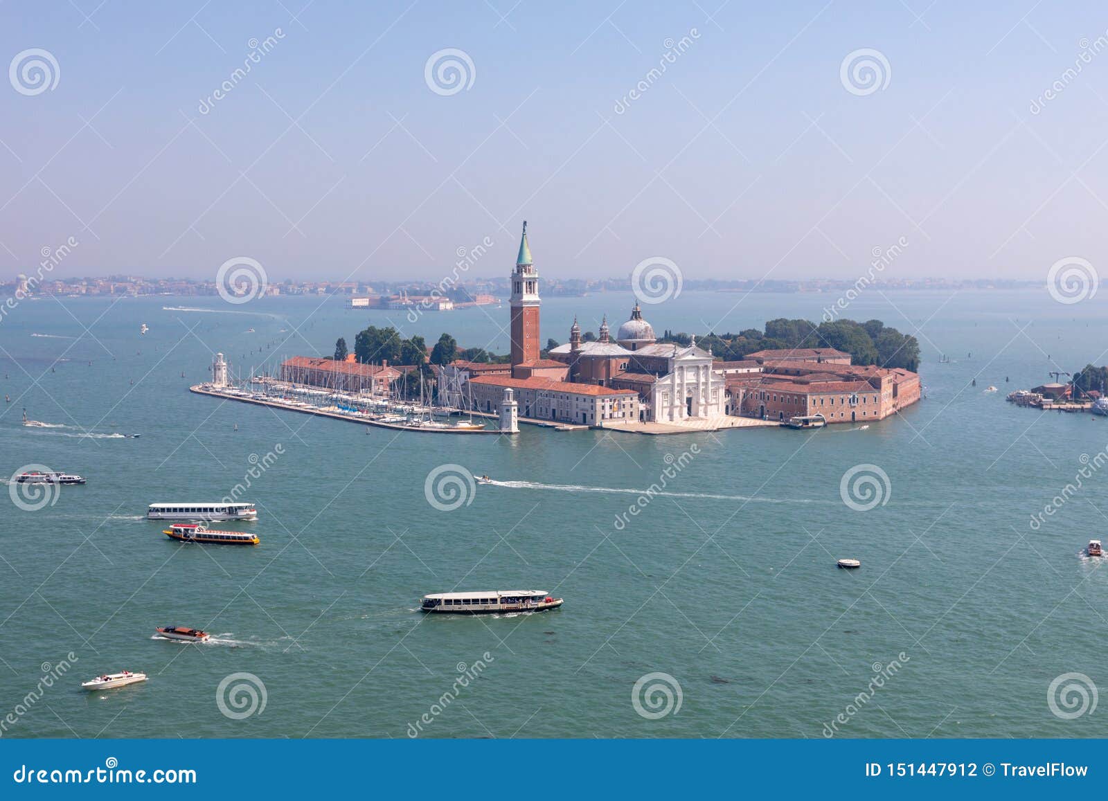 Panoramablick Von San Giorgio Maggiore Island Von St Mark Glockenturm ...