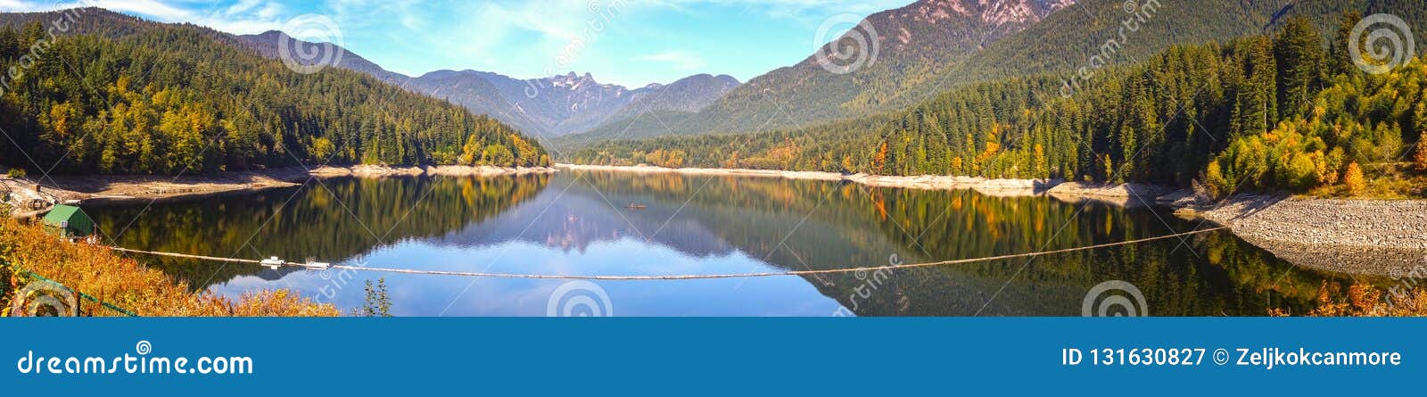 panoramic capilano lake north shore mountains watershed vancouver bc canada