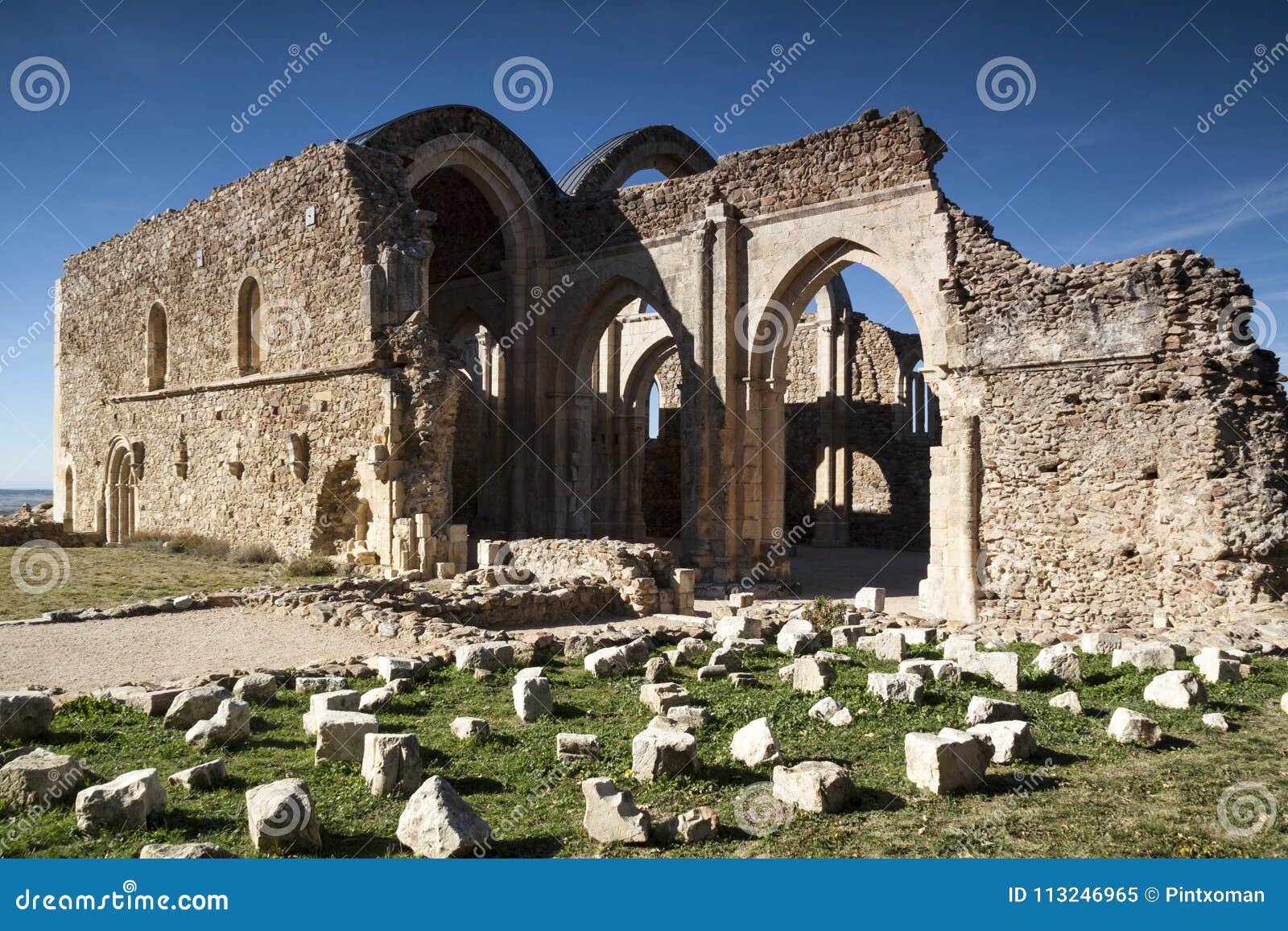 cistercian monastery in ruins. collado hermoso, segovia. spain