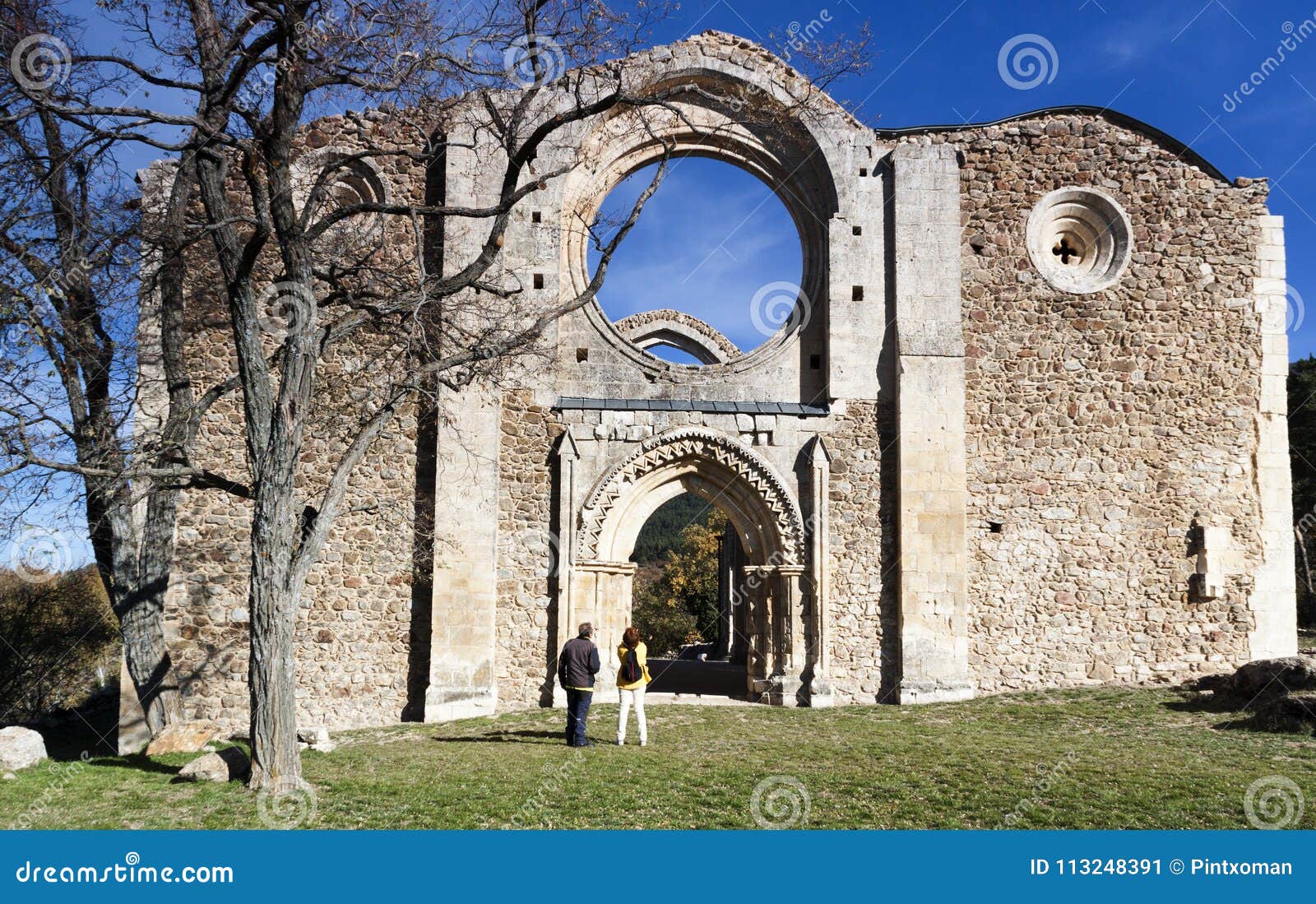 cistercian monastery in ruins. collado hermoso, segovia. spain