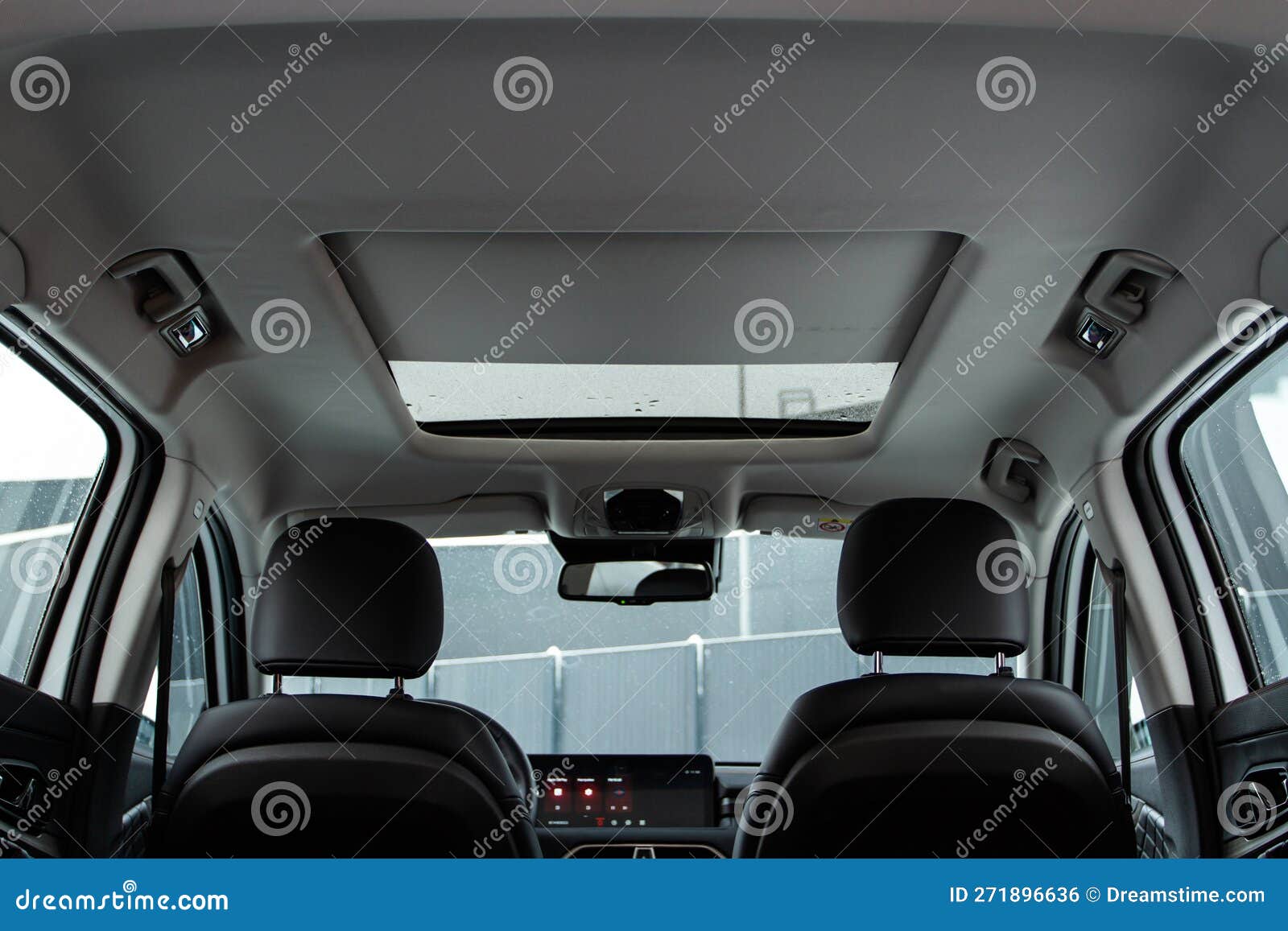 Panoramic Sun Roof in the Car Stock Photo Image of vehicle, roof