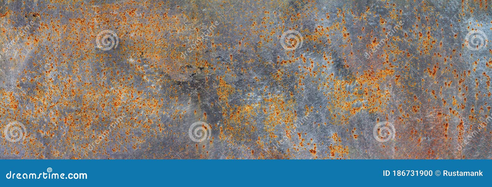 panoramic grunge rusted metal texture, rust and oxidized metal background