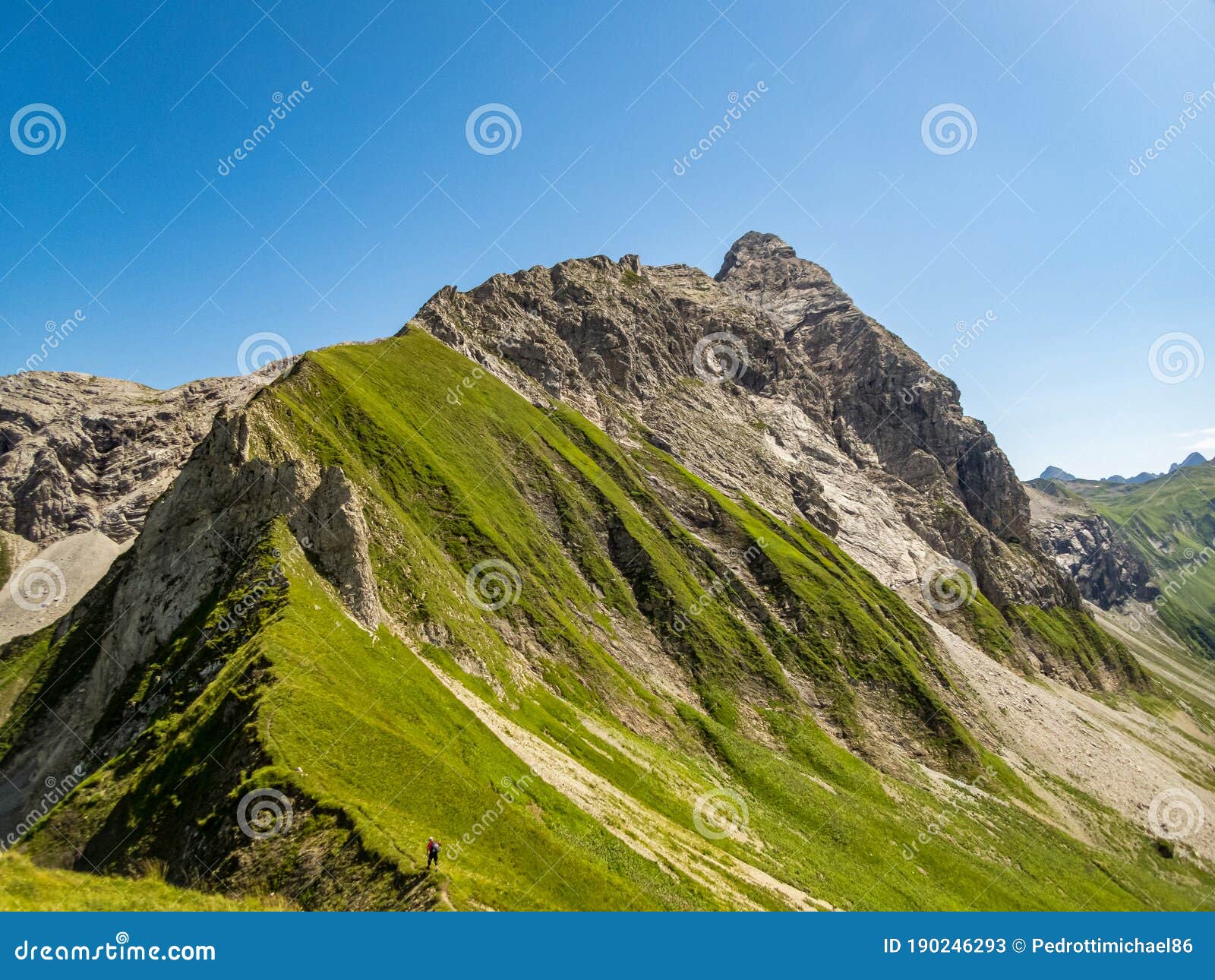 Panoramic Hike at the Nebelhorn in Allgau Stock Image - Image of