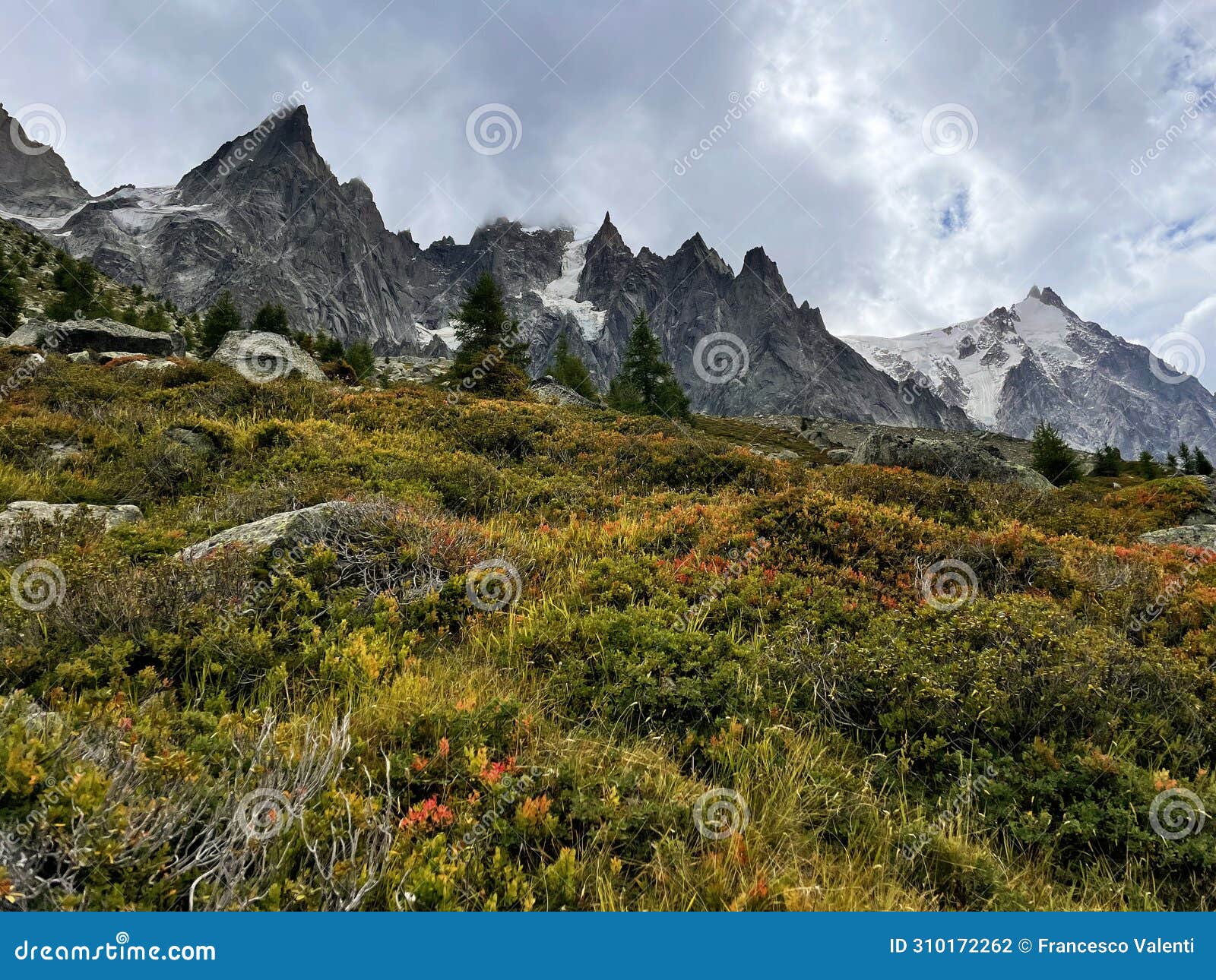 panoramic peaks: grand balcon mountain trail path, chamonix, france