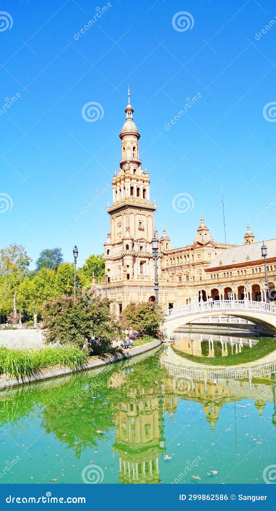 panoramic of plaza espaÃ±a or marÃ­a luisa park square in seville