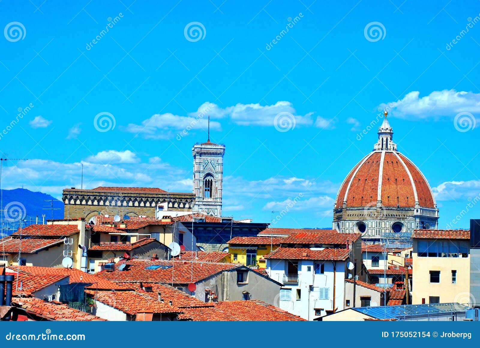 panoramic rooftops of the ancient city of florence