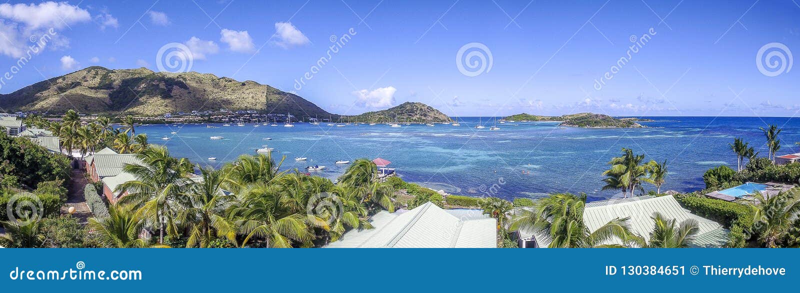 panoramic of saint martin, sint maarten: caribbean beaches