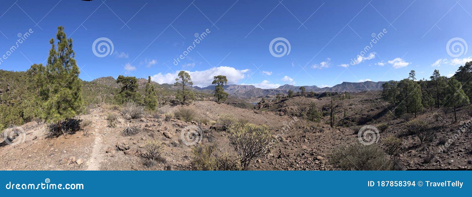 panoramic scenery around las ninas reservoir