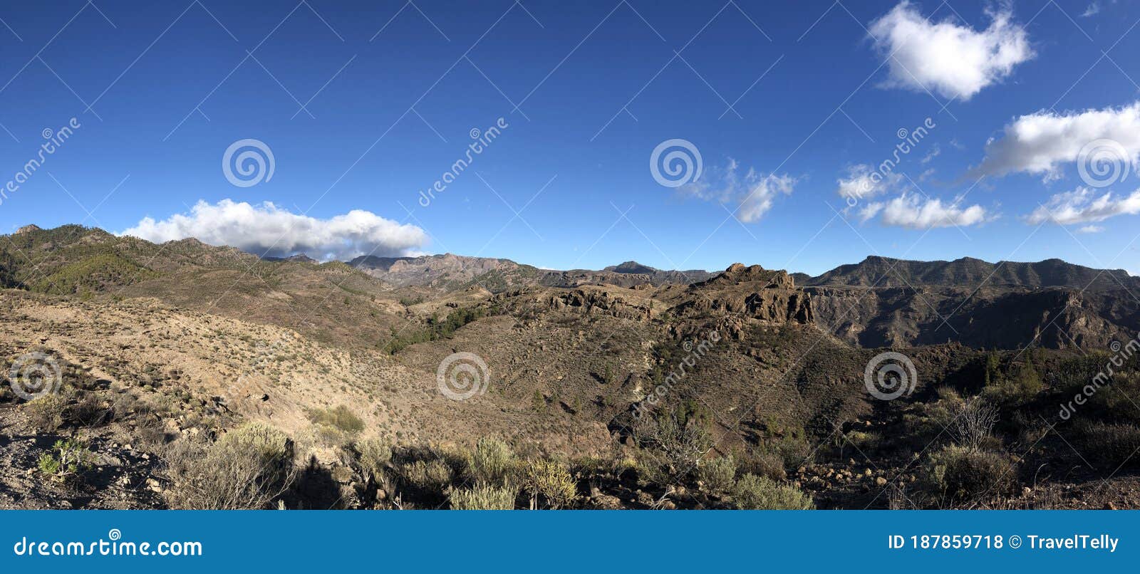 panoramic scenery around las ninas reservoir