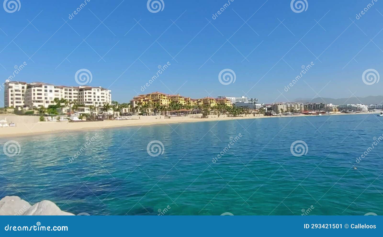 Panoramic Touristic View of Cabo San Lucas Beach Stock Video - Video of