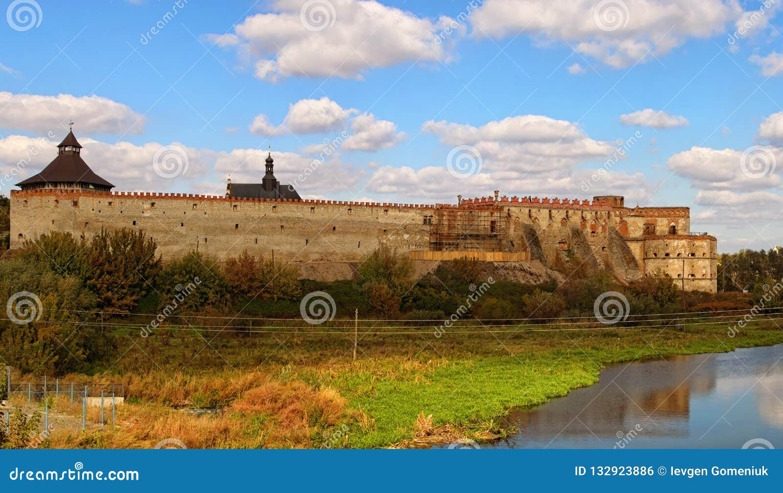 panoramic view of ancient medzhybizh castle. fortress built as a bulwark against ottoman expansion in the 1540s. medzhybizh