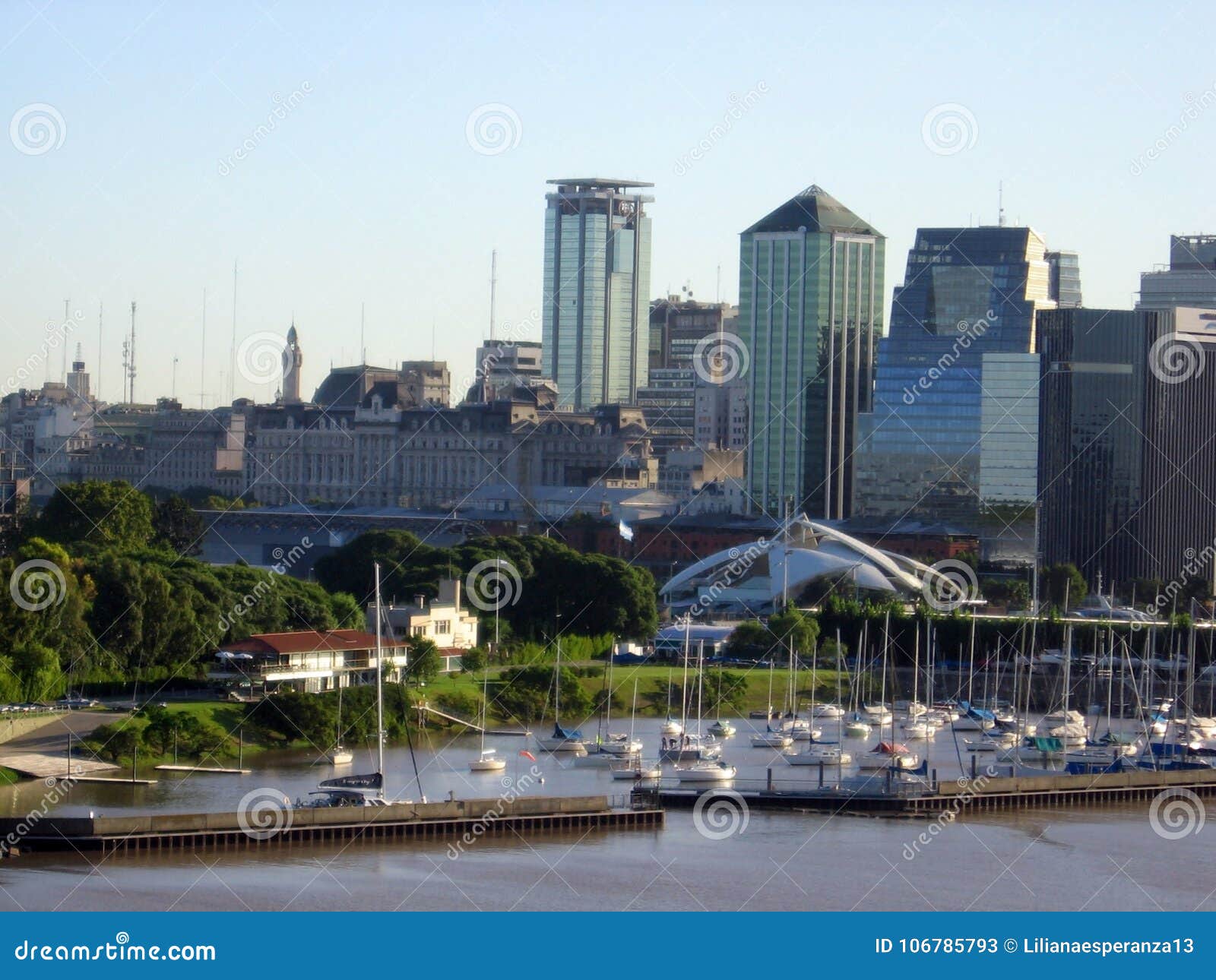 panoramic view of buenos aires from the rÃÂ­o de la plataargentina