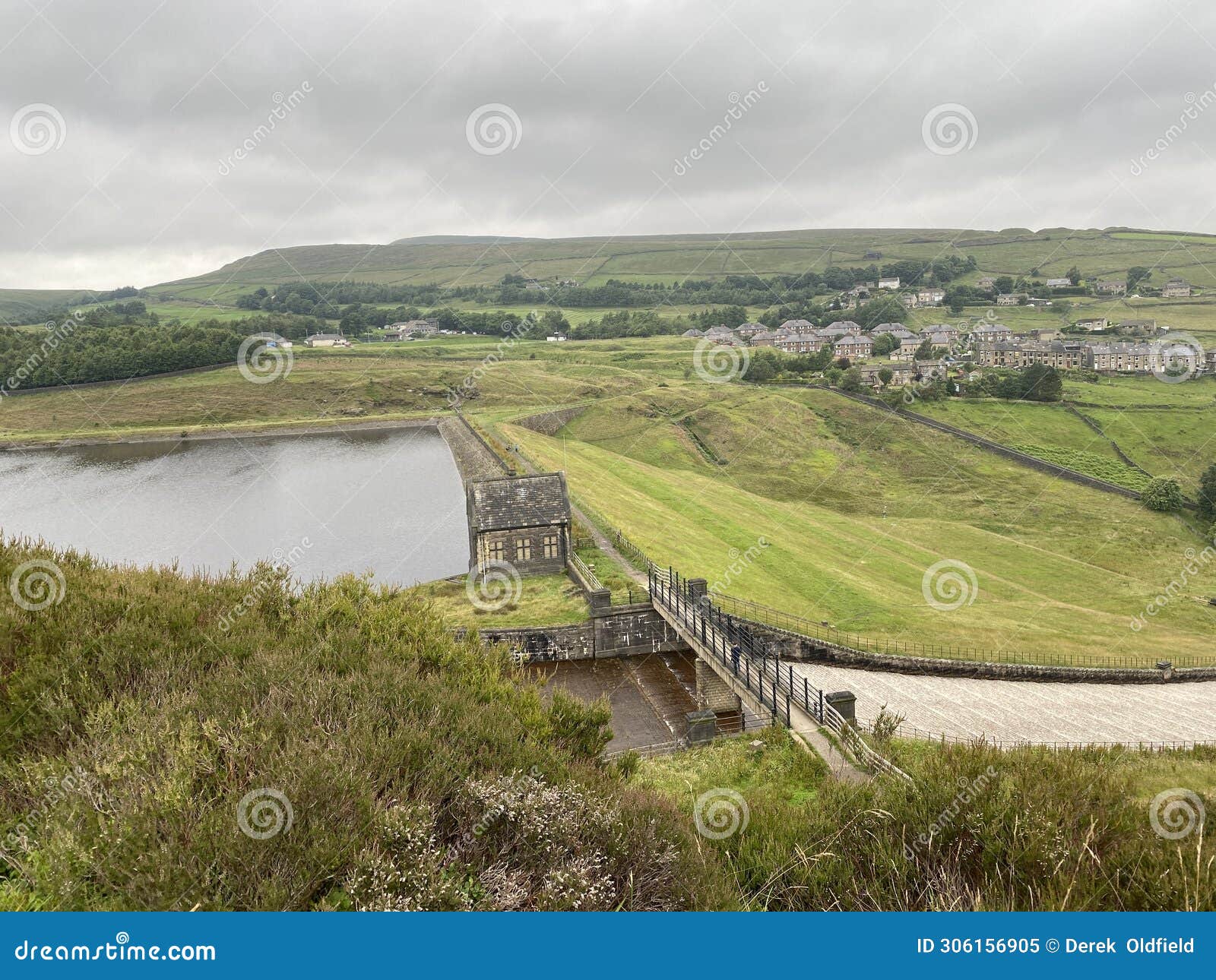 panoramic view of, butterley reservoir near, marsden, huddersfield, uk