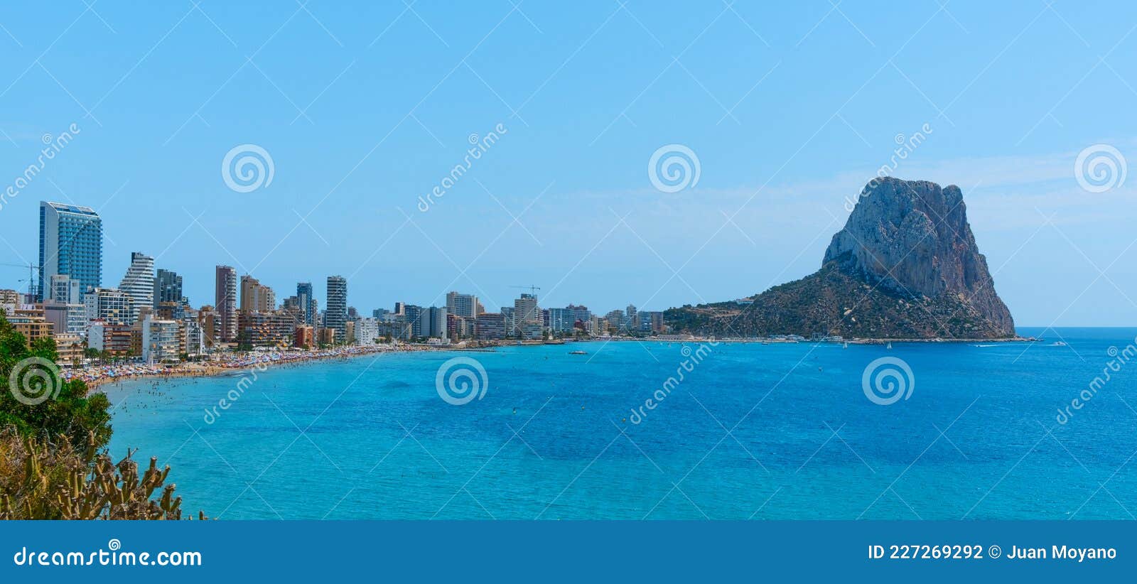 panoramic view of calp, valencian community, spain