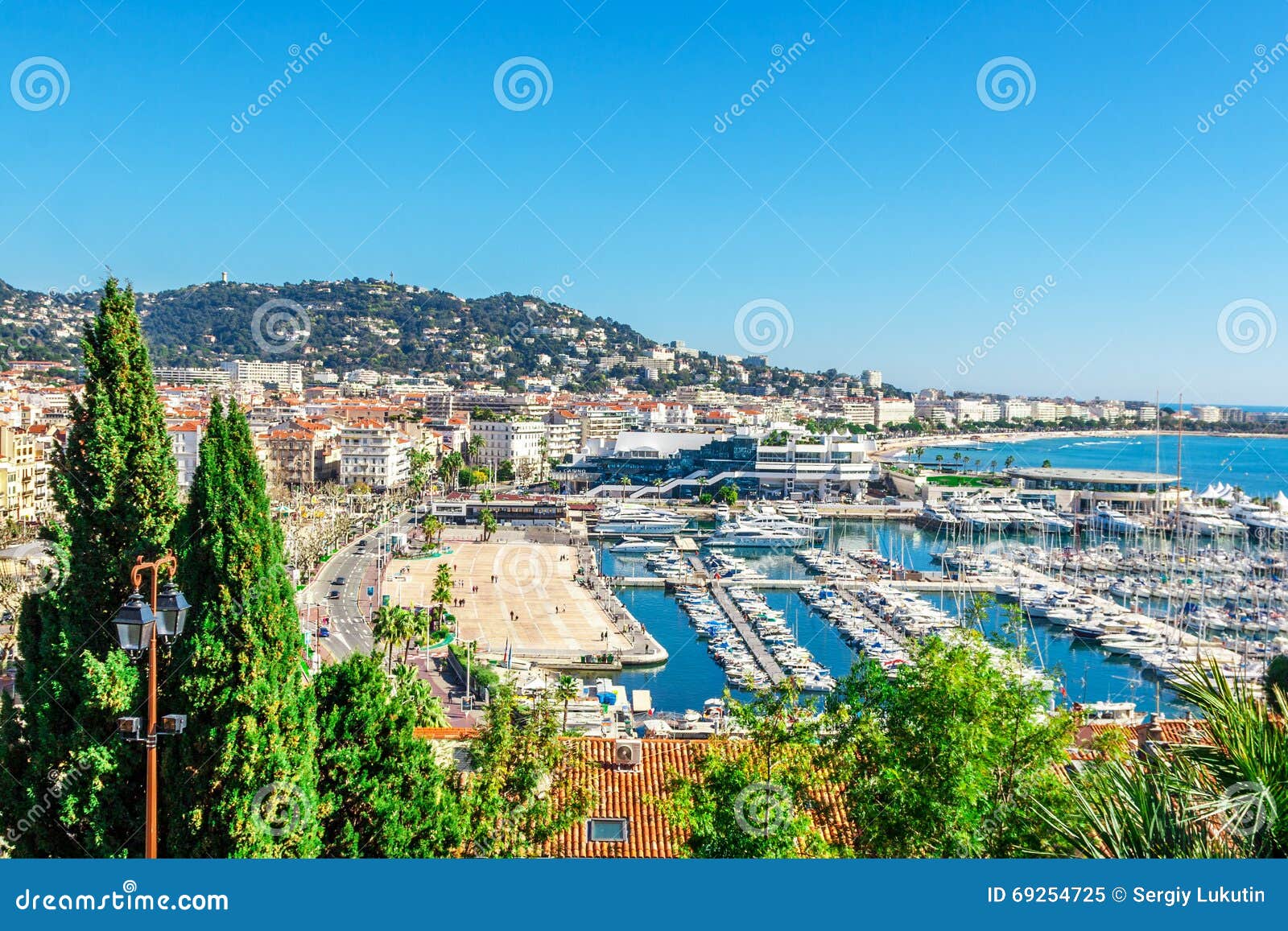 panoramic view of cannes, france.