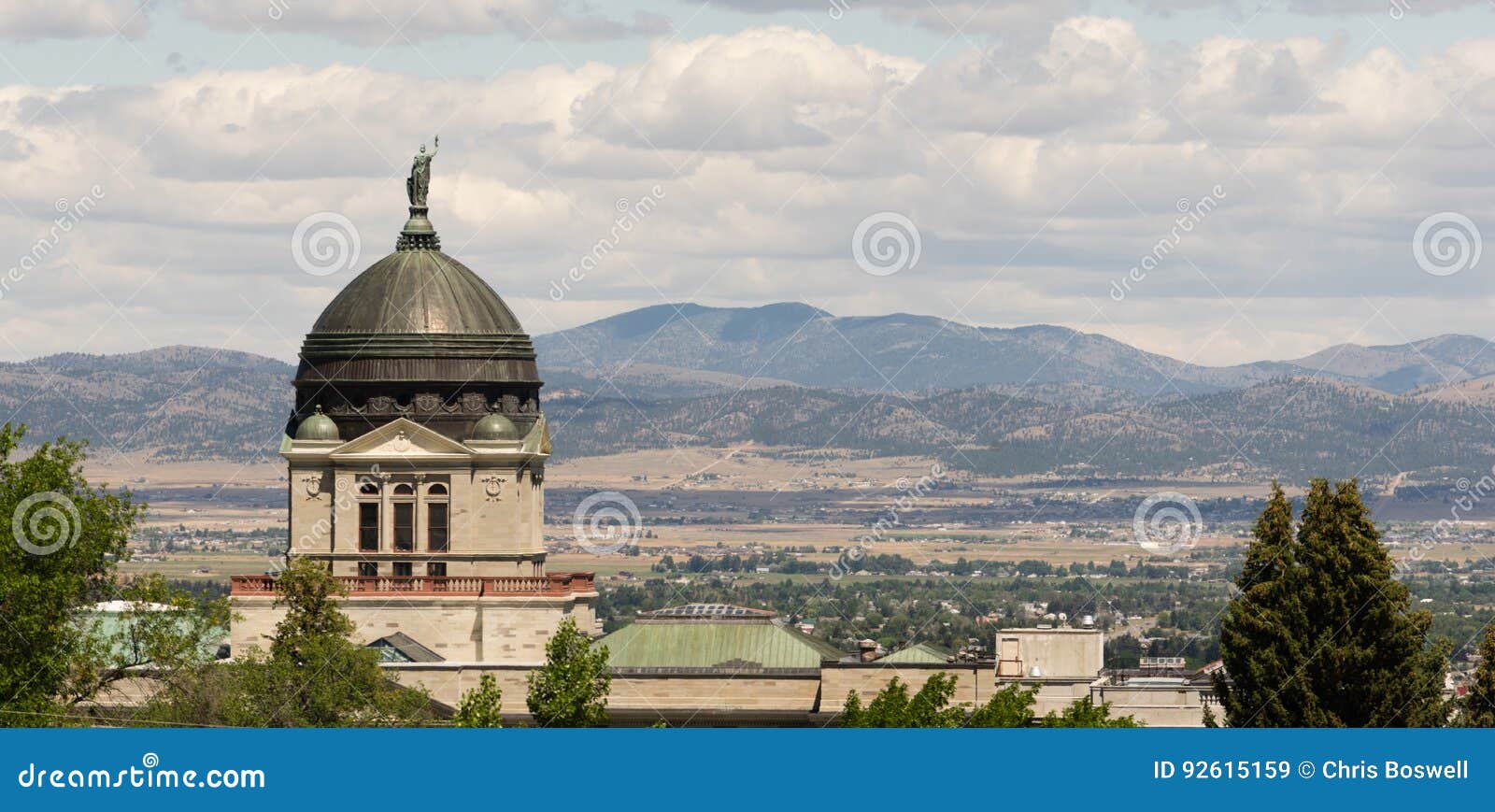 panoramic view capital dome helena montana state building