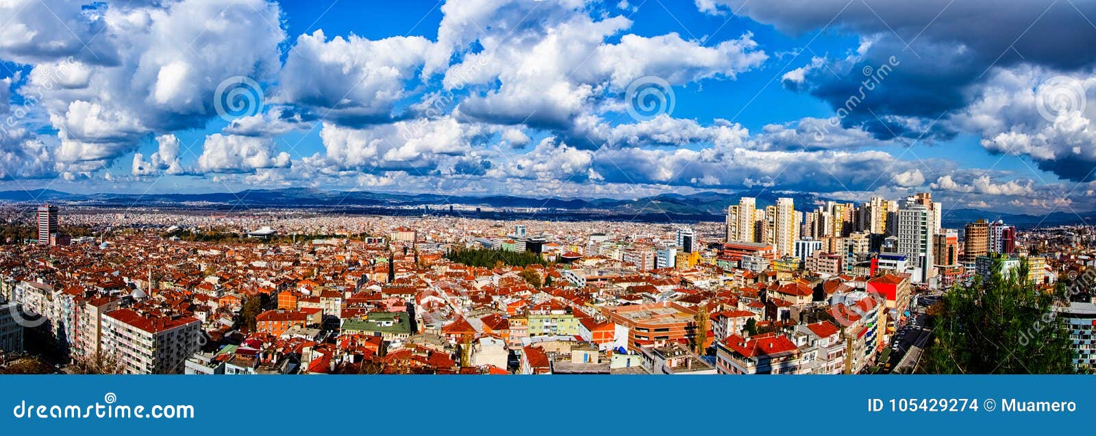 Panoramic View of the City of Bursa in Turkey Stock Photo - Image of