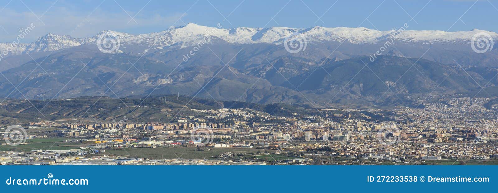 panoramic view of the city of granada, spain