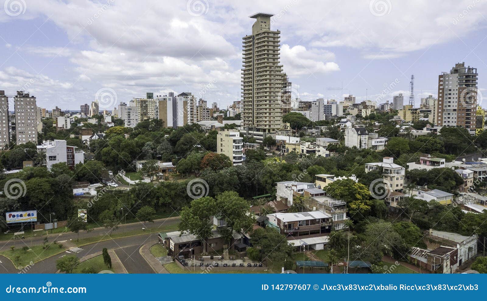 Panoramic View of the City of Posadas. Missions Stock Image Image of
