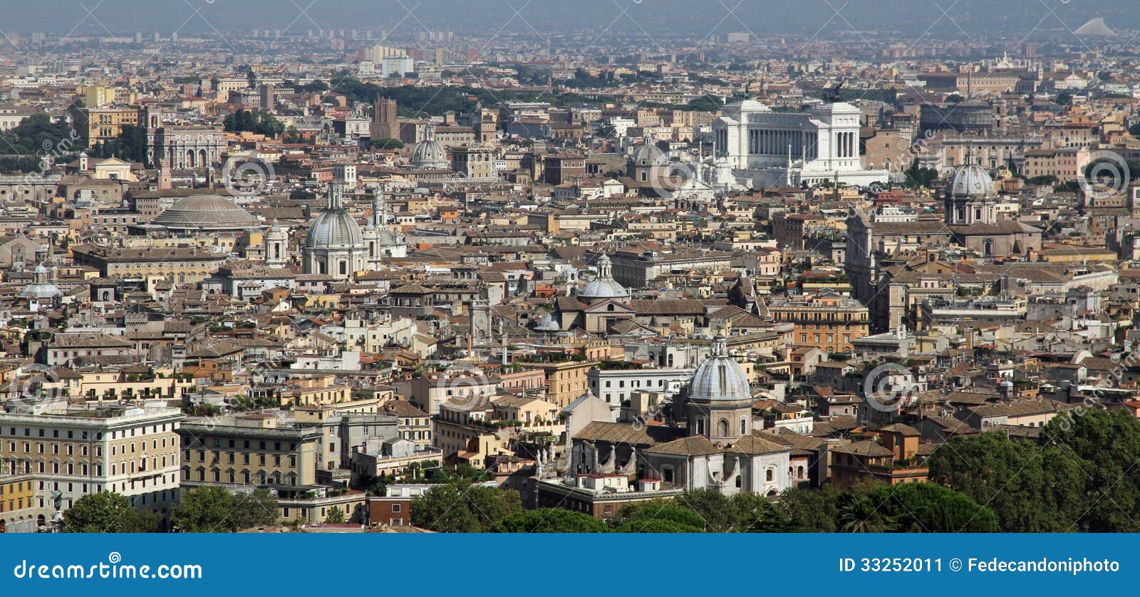 panoramic view of the city of rome from above the dome of the ch