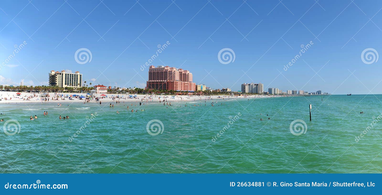Panoramic View of Clearwater, Florida Stock Image Image of relax